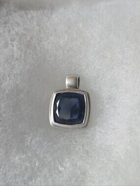 Vintage Thomas Sabo Bezel Set Blue Sapphire Sterling Silver 925 Pendant
